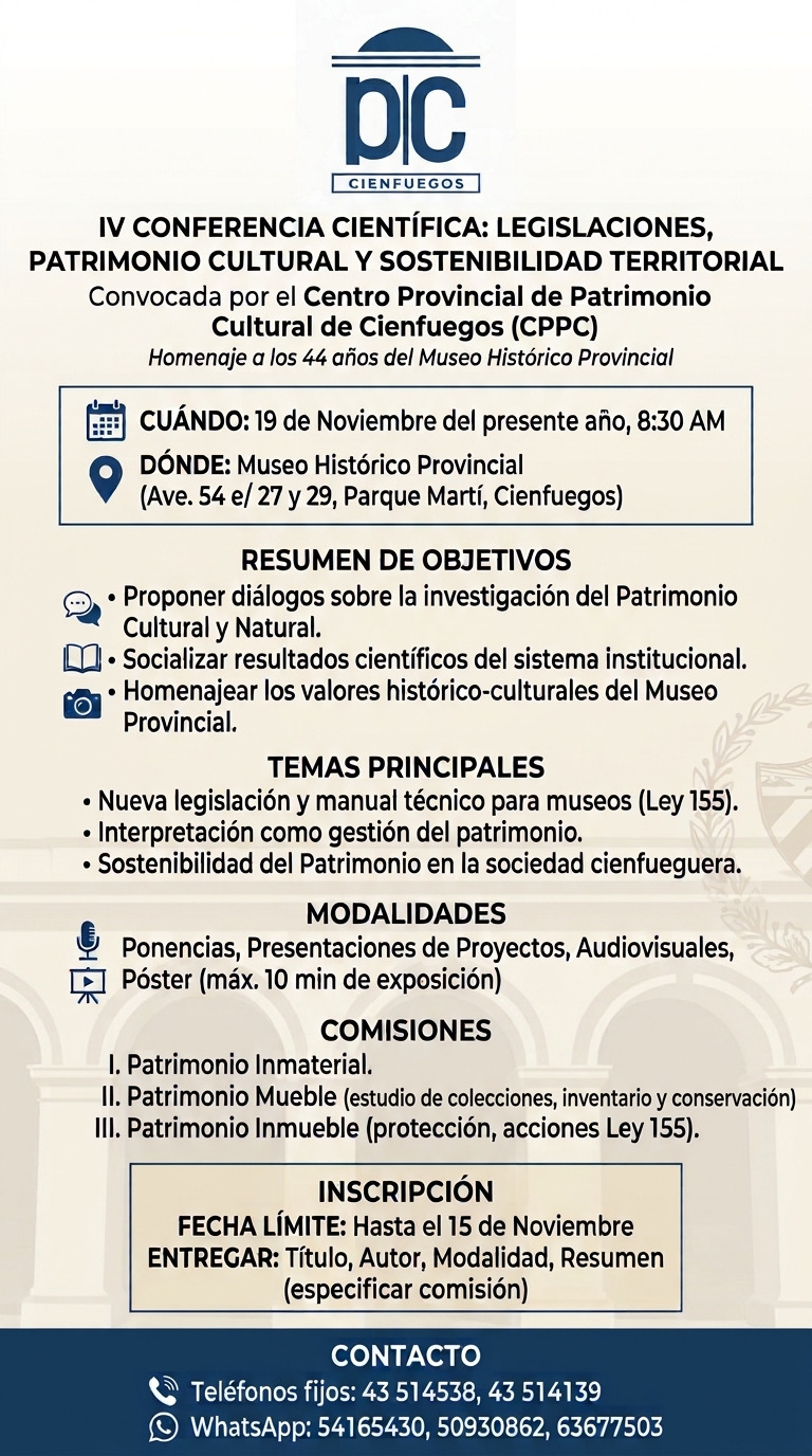 iv-conferencia-cientifica-legislaciones-patrimonio-cultural-y-sostenibilidad-territorial